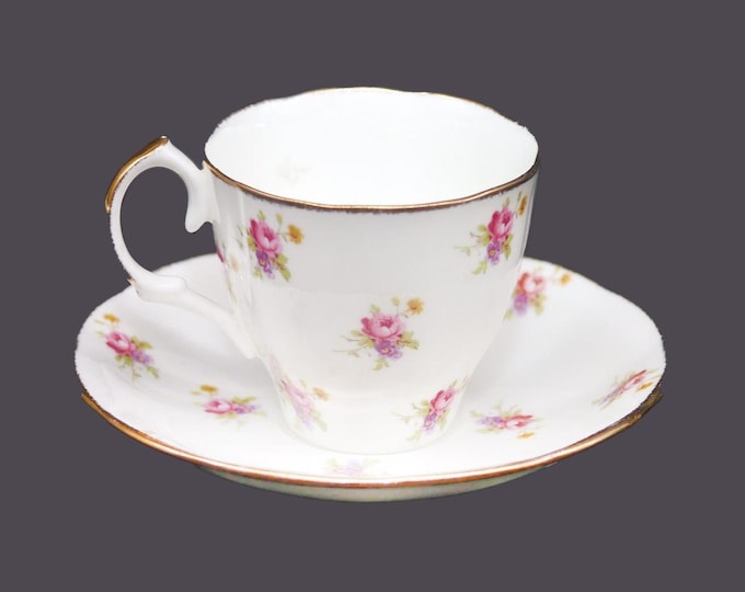 Jason Bone China J607 pink roses cup and saucer set made in England.