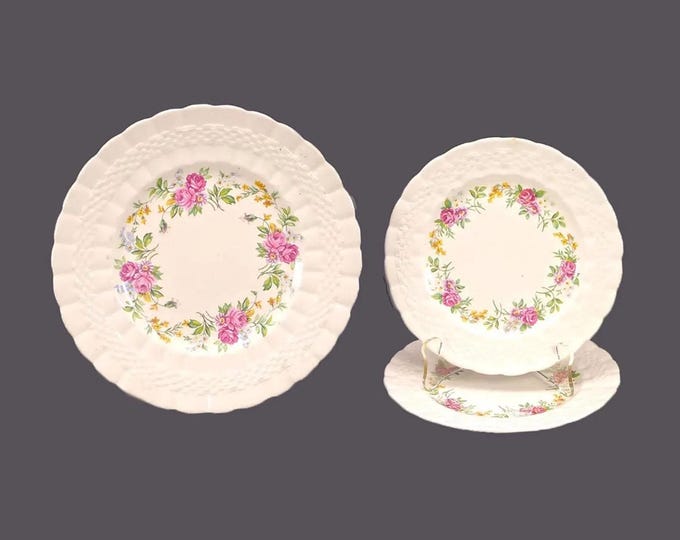 Vintage Simpsons Finsbury Floral Plates: Solian Ware England, Set of 3
