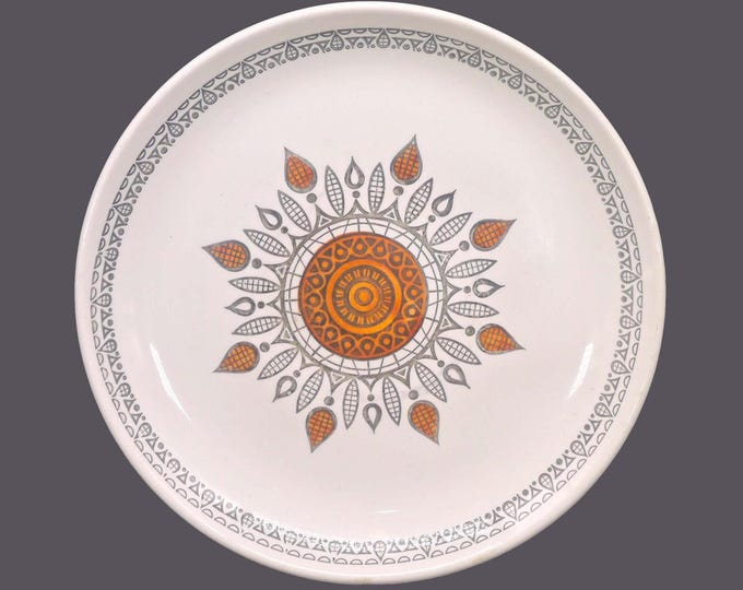 Retro vintage Biltons Staffordshire chop plate, round platter: 1970s Geometric Design, England