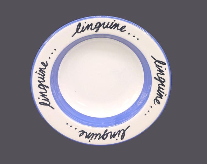Pier 1 Fettuccine or Linguine individual rimmed pasta bowl made in Italy by Quadrifoglio. Choose pattern and color below.