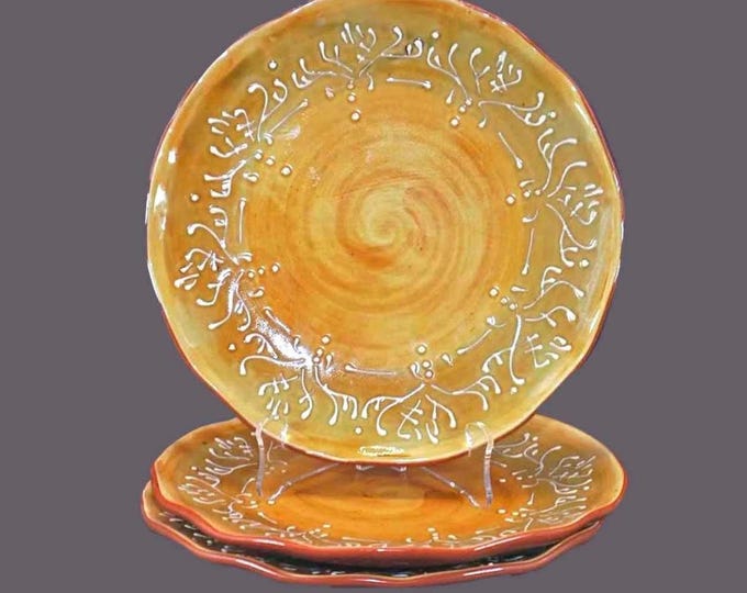 Three Pier 1 Maroma Amber salad plates.