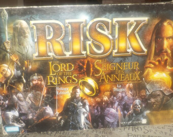 Lord of the Rings Risk Trilogy Edition board game published by Parker Brothers in 2002.  Incomplete (see details below).