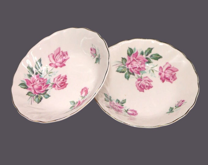 Pair of Johnson Brothers JB451 fruit nappies, dessert bowls. Old Chelsea ironstone made in England.