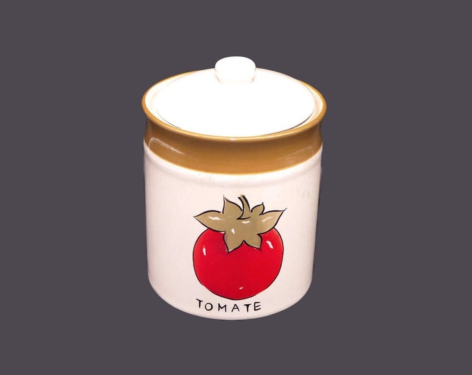 TAG vegetable series Red Tomato | Tomate large flour or sugar canister with vacuum-sealed lid.