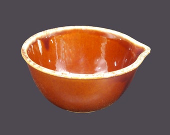 Vintage Hull Pottery Brown Drip-Glaze batter bowl made in the USA.