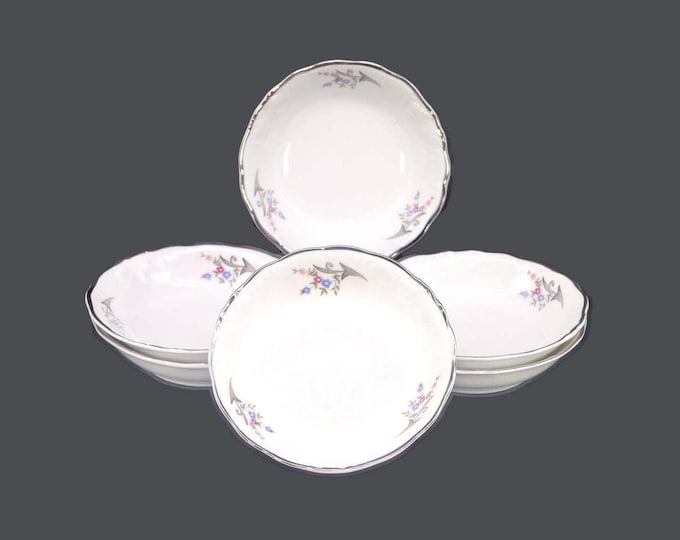Six Walbzrych Flair fruit nappies, dessert bowls made in Poland.