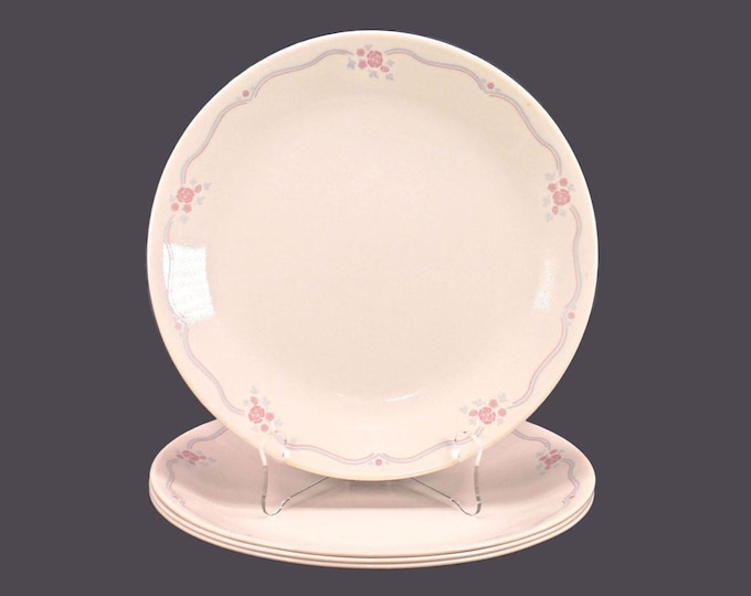 Vintage Corelle Corningware English Breakfast dinner plates. USA. Set of 4.