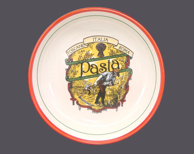 Vintage Casa Elite Toscane Italia Roma round pasta serving bowl.