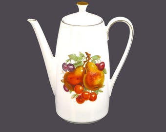 Vintage Bareuther BTH4 six-cup coffee pot made in Germany. Bavarian fruit.