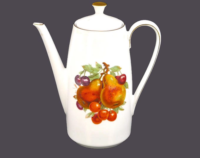 Bareuther BTH4 six-cup coffee pot made in Germany. Bavarian fruit.