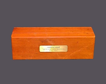 Louis Roederer Reims France Cristal Rose hinged, wooden champagne box.