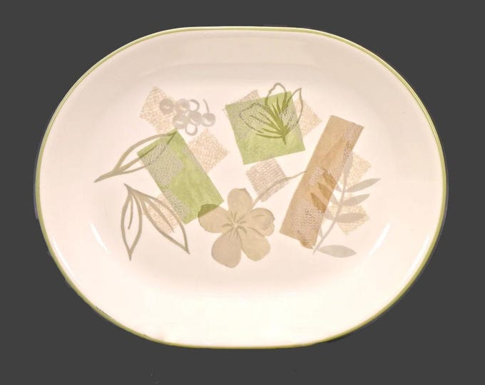 Corelle Corning Textured Leaves oval serving platter. Corningware made in USA.