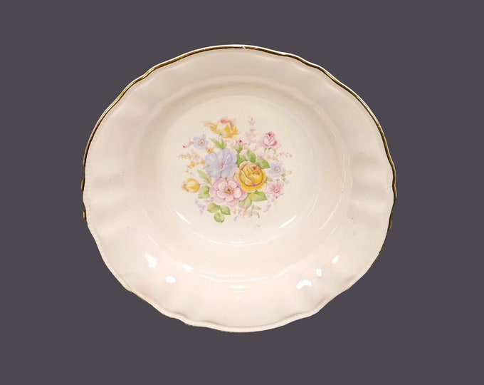Sovereign Potters Barbara Ann 880-47 round rimmed serving bowl. English ironstone decorated in Canada.
