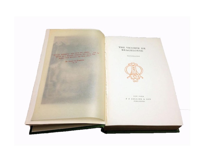 Antiquarian Victorian-era book. The Vicomte de Bragelonne. Alexander Dumas. 1890 Collier NY USA