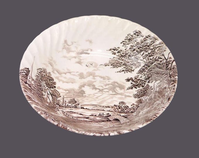 Ridgway Country Days Brown round serving bowl made in England.