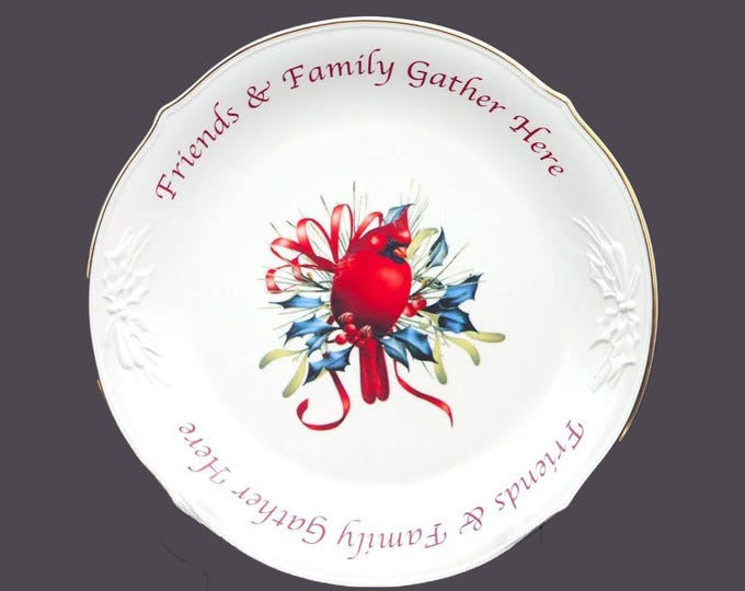 Lenox Winter Greetings round Christmas platter with original box.