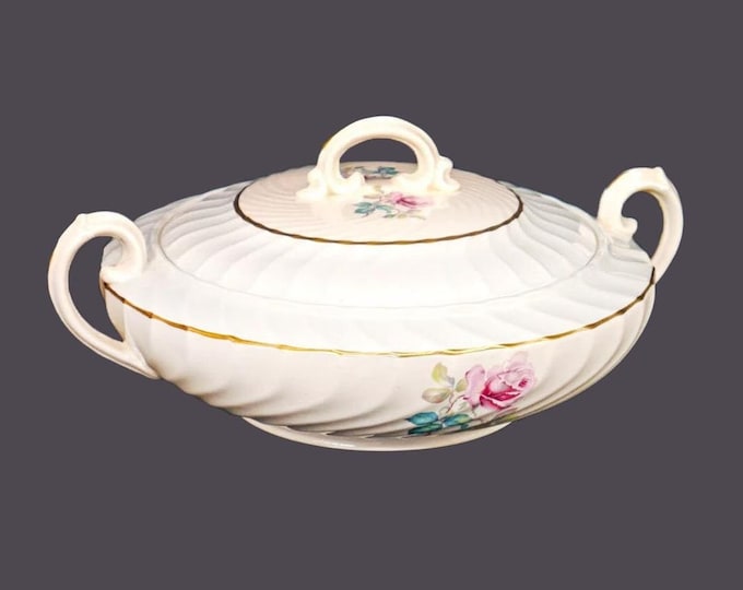 Burgess & Leigh Roseleigh covered serving bowl. Burleigh Ware ironstone made in England.