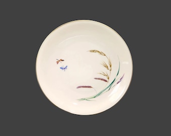 Heinrich Sommer dinner plate. Multimotif wildgrasses, wildflowers, butterflies made in Germany.