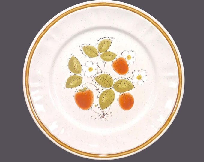 Hearthside Berries 'n Cream large, stoneware dinner plate. Hand-painted, made in Japan. Sold individually.