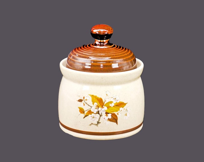 Royal Doulton Wild Cherry covered stoneware sugar bowl. Lambethware stoneware made in England.