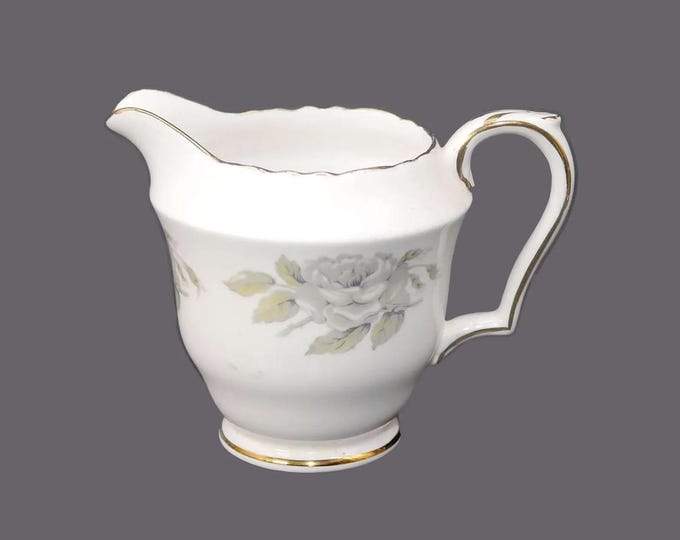 Vintage Crown Staffordshire Grey Rose creamer jug made in England.