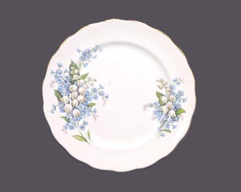 Colclough Forget-Me-Not bread plate. Bone china made in England. Sold individually.