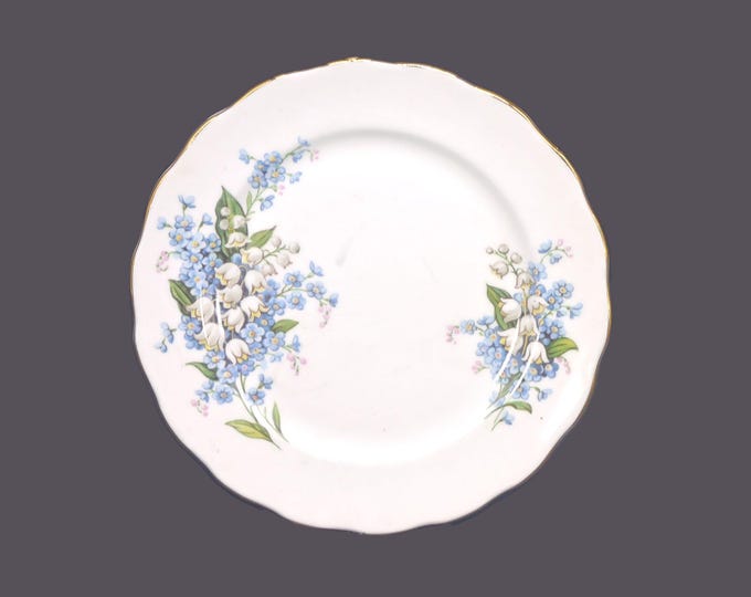 Colclough Forget-Me-Not bread plate. Bone china made in England. Sold individually.