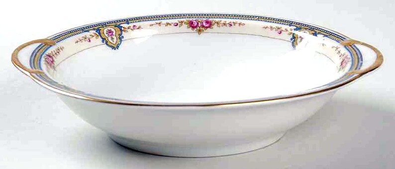 1908 Antique Rosenthal The Belvedere lugged art-nouveau vegetable roses. serving bowl Abundant gold Thomas Bavaria