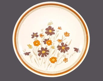 Vintage Royal China Jeannette Sunshine stoneware dinner plate made in USA.