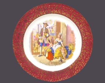 Wood & Sons Cries of London decorative cabinet wall display plate. "Seller of Yellow Primroses". Made in England.