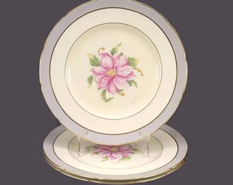 Vintage Coalport Tomorrow numbered dinner plates. England. Utensil marks. Set of 3.