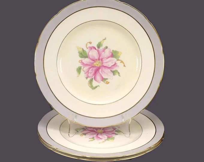 Three Coalport Tomorrow large, numbered dinner plates made in England. Utensil marks (see below).