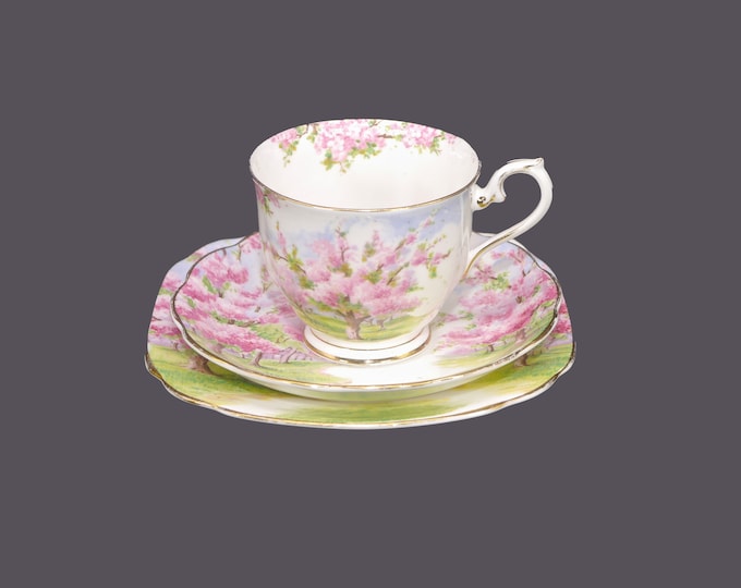 Royal Albert Blossom Time trio. Bone china made in England.