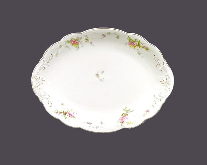 Antique art-nouveau Grindley Kenwood lugged oval turkey platter made in England. Hard to find.
