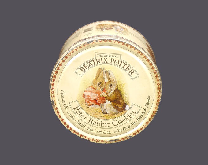 The World of Beatrix Potter Peter Rabbit Cookies round biscuit tin made in Denmark.