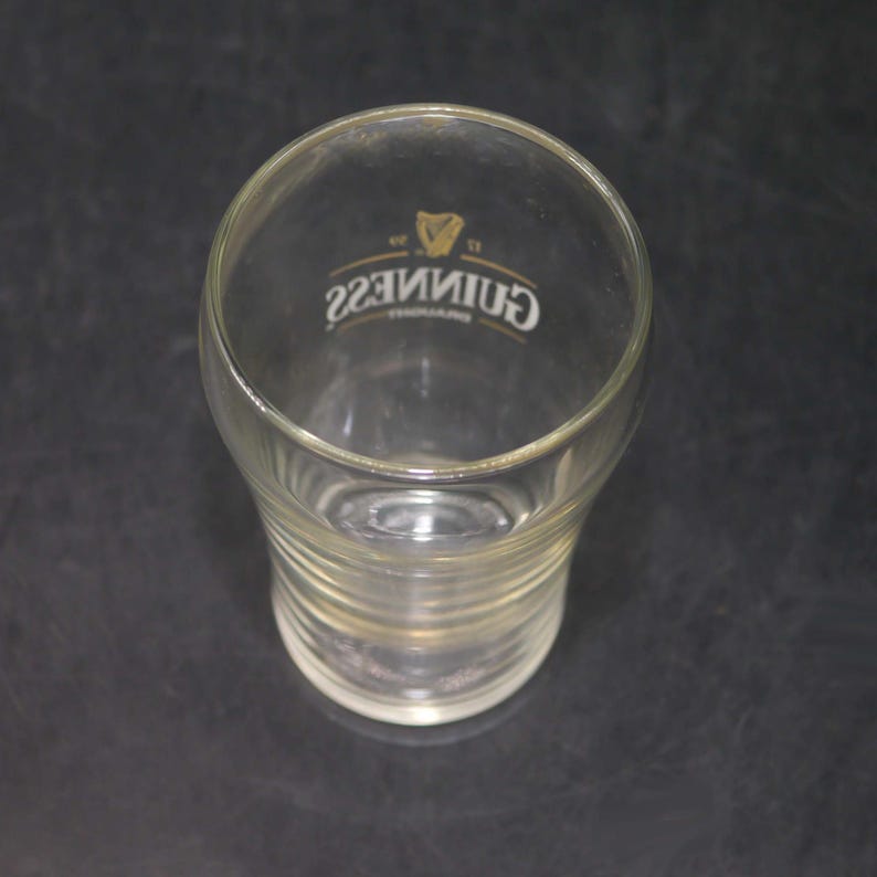 Vintage Guinness Draught Ale beer sampler beer tasting glass. Harp logo. image 4