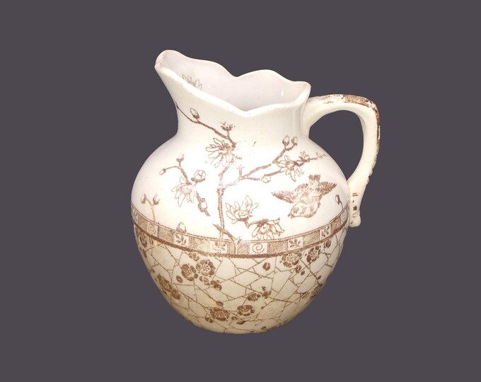 Victorian-era (1860s) F.J. Emery Burmese 24-ounce pitcher made in England.