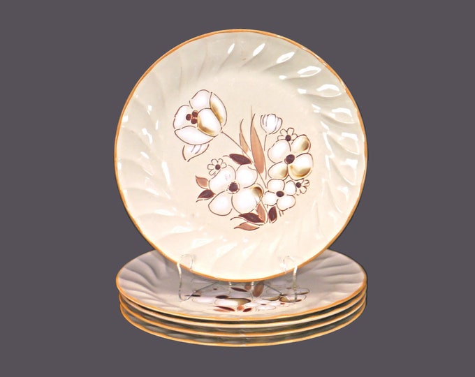 Five Hearthside Felicity large, stoneware dinner plates. Sculptura stoneware made in Japan.