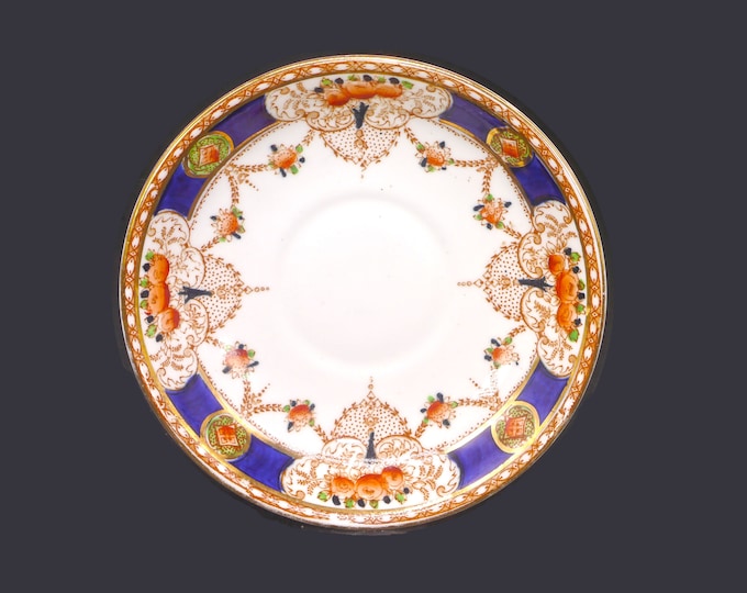 Antique Phoenix China Darby orphaned saucer. Imari tableware made in England.