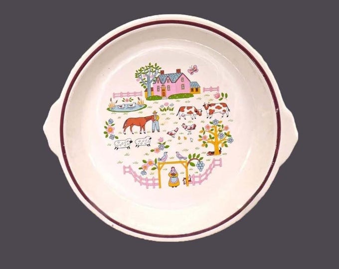 Vintage Country Home | Country House round baker | casserole. International | Jamestown. stoneware. Japan.