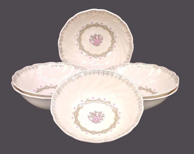 Vintage Sovereign Potters Fidelity coupe cereal bowls. Set of 6.
