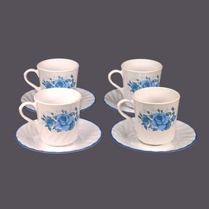 Corelle Corningware Blue Velvet cup and saucer sets made in USA. Choose quantity below.