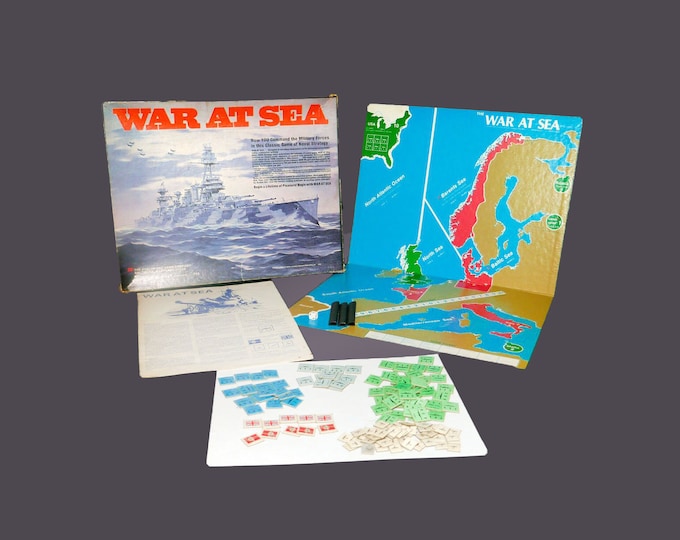 War at Sea WWII military naval combat board game published by Avalon Hill. Made in the USA.