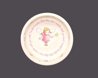 Anderton Pottery child baby toddler rimmed oatmeal bowl. Twinkle, Twinkle Little Star. Made England.