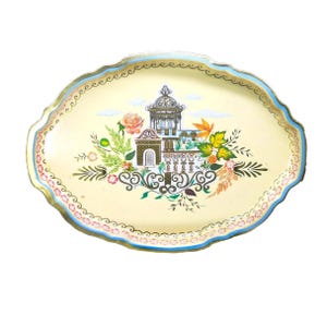 Vintage Baret Ware Metal Tray: Espana Pattern, Made in England