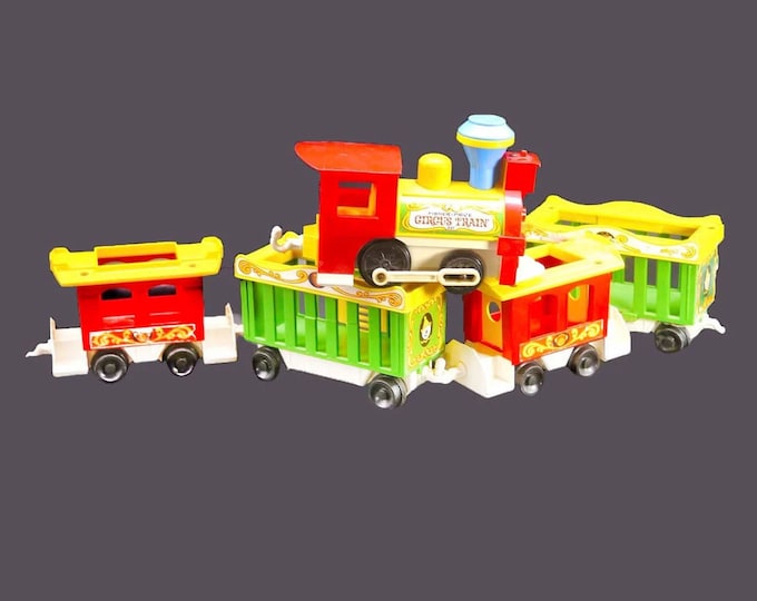 Fisher Price 1970s 991 Circus Train set. Five cars only. Some damage (see below).