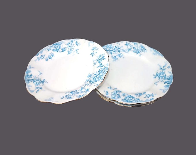 Three Aesthetic Movement Worthington & Harrop Ely bread, dessert plates made in England.