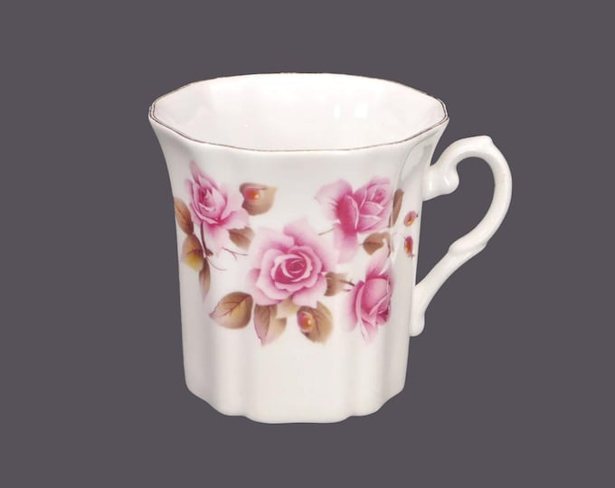 Royal Grafton bone china tea mug. Pink roses. Made in England.