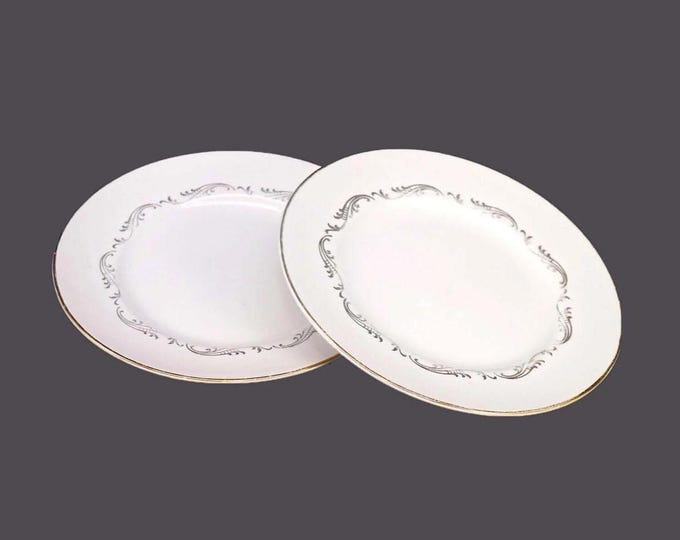 Pair of Crown Essex CSX4 bread plates made in England.