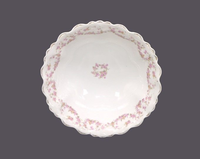 Antique MZ Austria | Altrohlau Bridal Rose round serving bowl. Center florals.